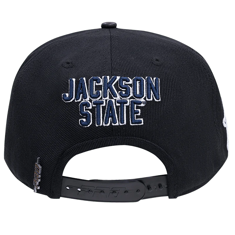 JACKSON STATE UNIVERSITY CLASSIC UNISEX STACKED LOGO WOOL SNAPBACK (BLACK) - Image 4