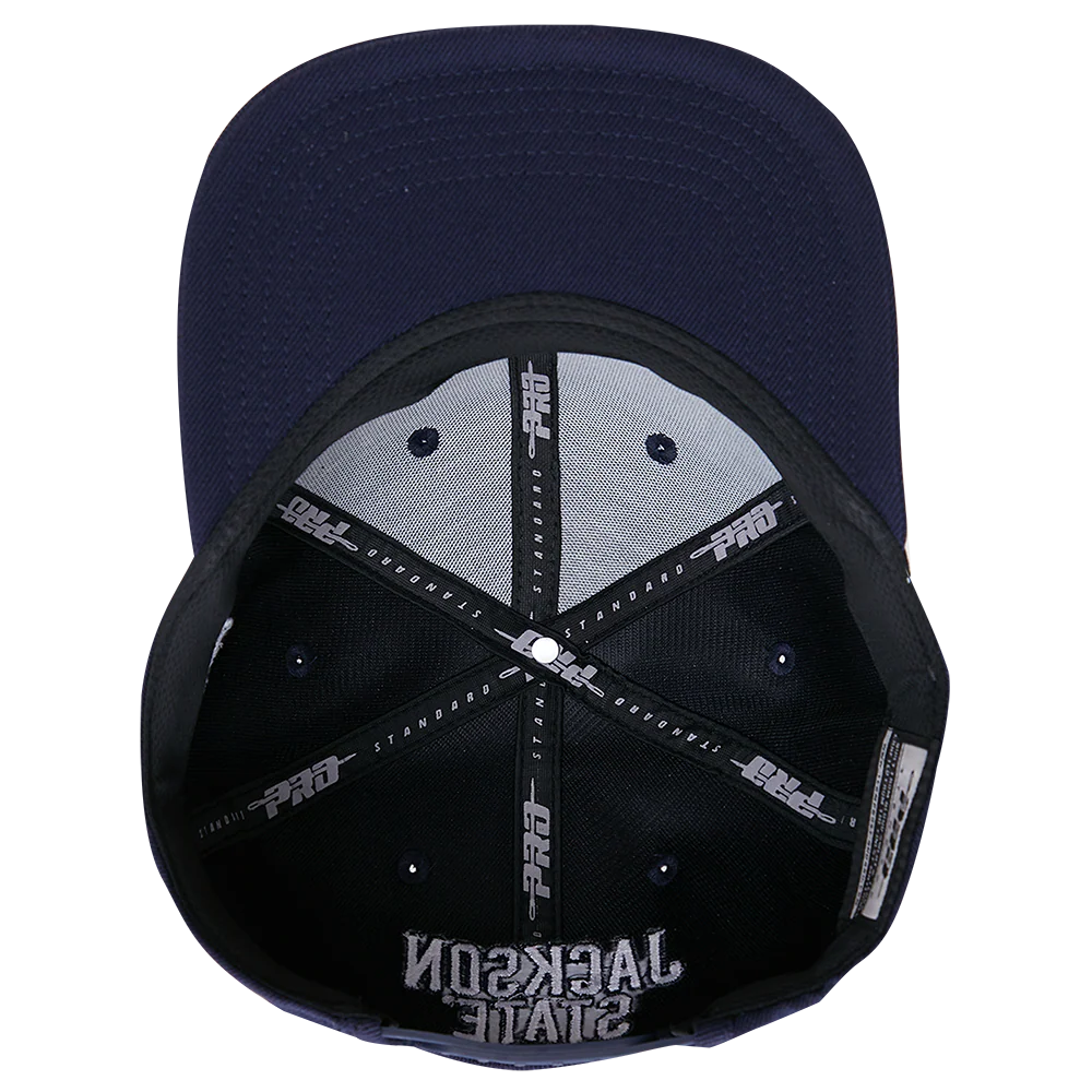 JACKSON STATE UNIVERSITY CLASSIC UNISEX STACKED LOGO WOOL SNAPBACK (MIDNIGHT NAVY) - Image 5