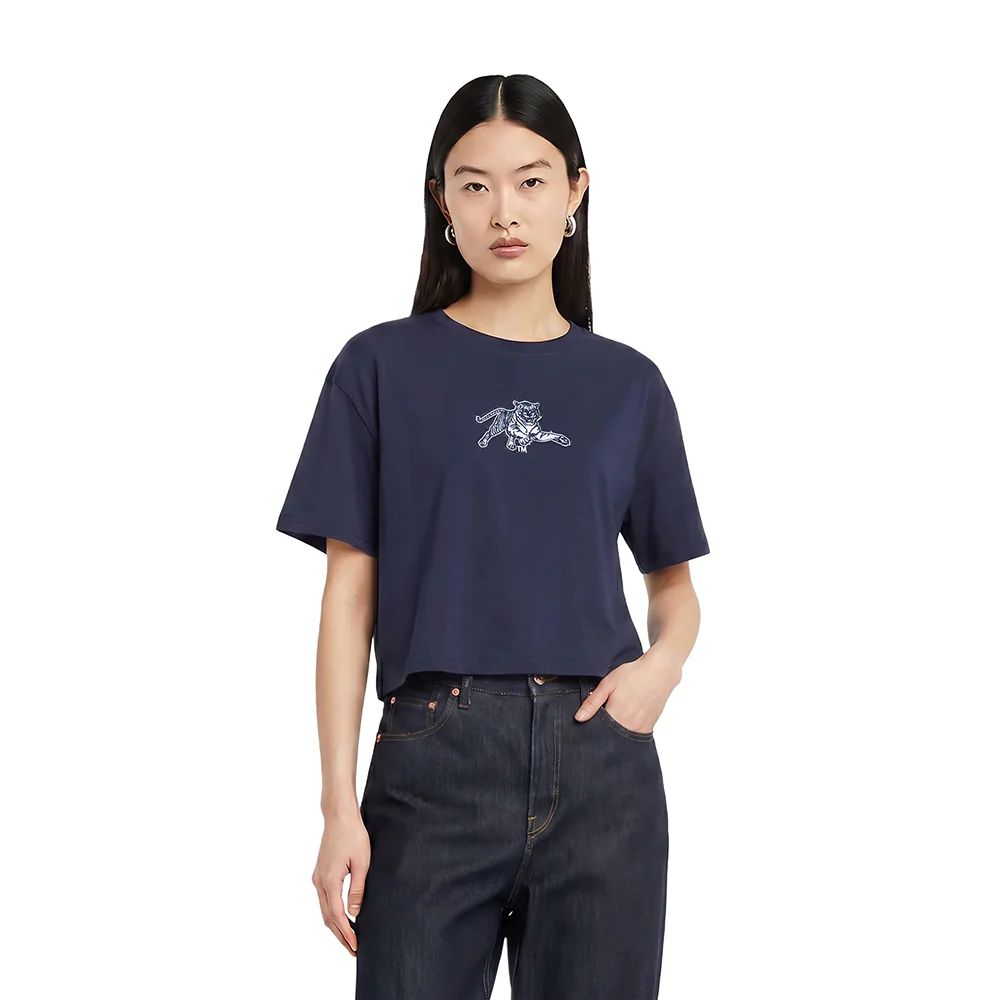COLLEGE JACKSON STATE UNIVERSITY WINGSPAN WOMEN'S SJ BOXY TEE (MIDNIGHT NAVY) - Image 2