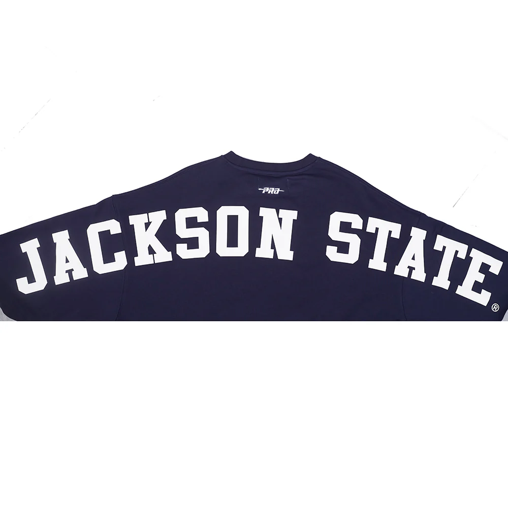 COLLEGE JACKSON STATE UNIVERSITY WINGSPAN WOMEN'S FLC CREWNECK (MIDNIGHT NAVY) - Image 15