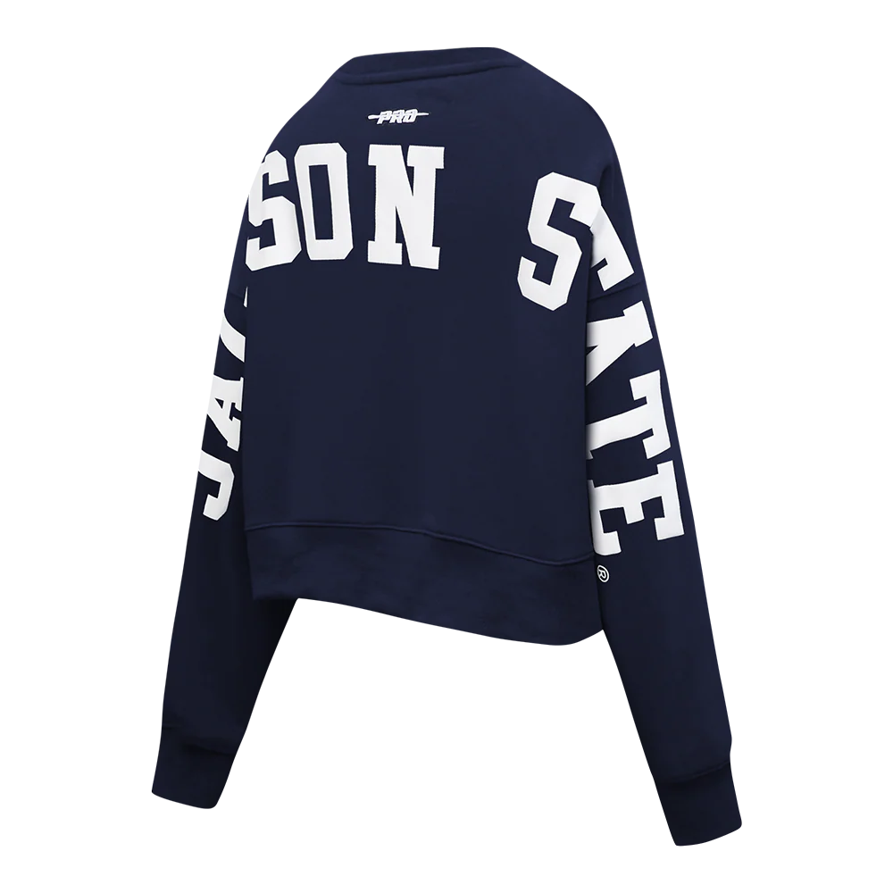COLLEGE JACKSON STATE UNIVERSITY WINGSPAN WOMEN'S FLC CREWNECK (MIDNIGHT NAVY) - Image 6