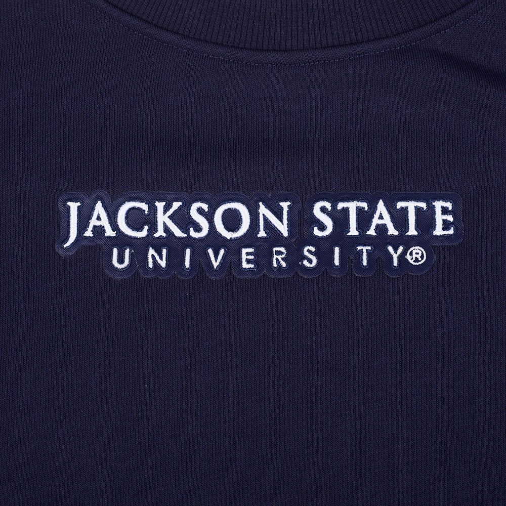 COLLEGE JACKSON STATE UNIVERSITY WINGSPAN WOMEN'S FLC CREWNECK (MIDNIGHT NAVY) - Image 8