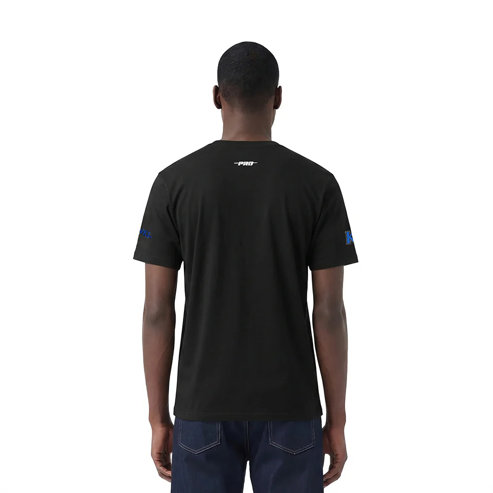 UNIVERSITY OF KANSAS CLASSIC STACKED LOGO SINGLE JERSEY TEE (BLACK) - Image 2
