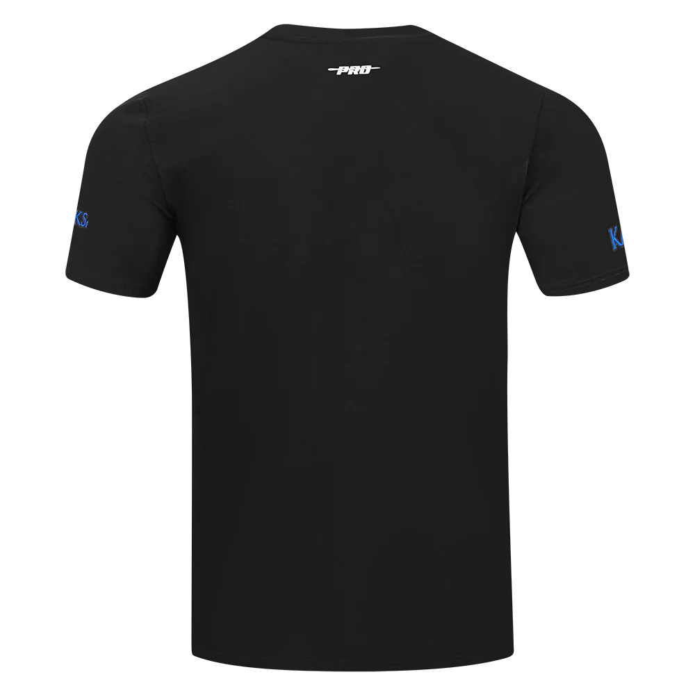 UNIVERSITY OF KANSAS CLASSIC STACKED LOGO SINGLE JERSEY TEE (BLACK) - Image 6