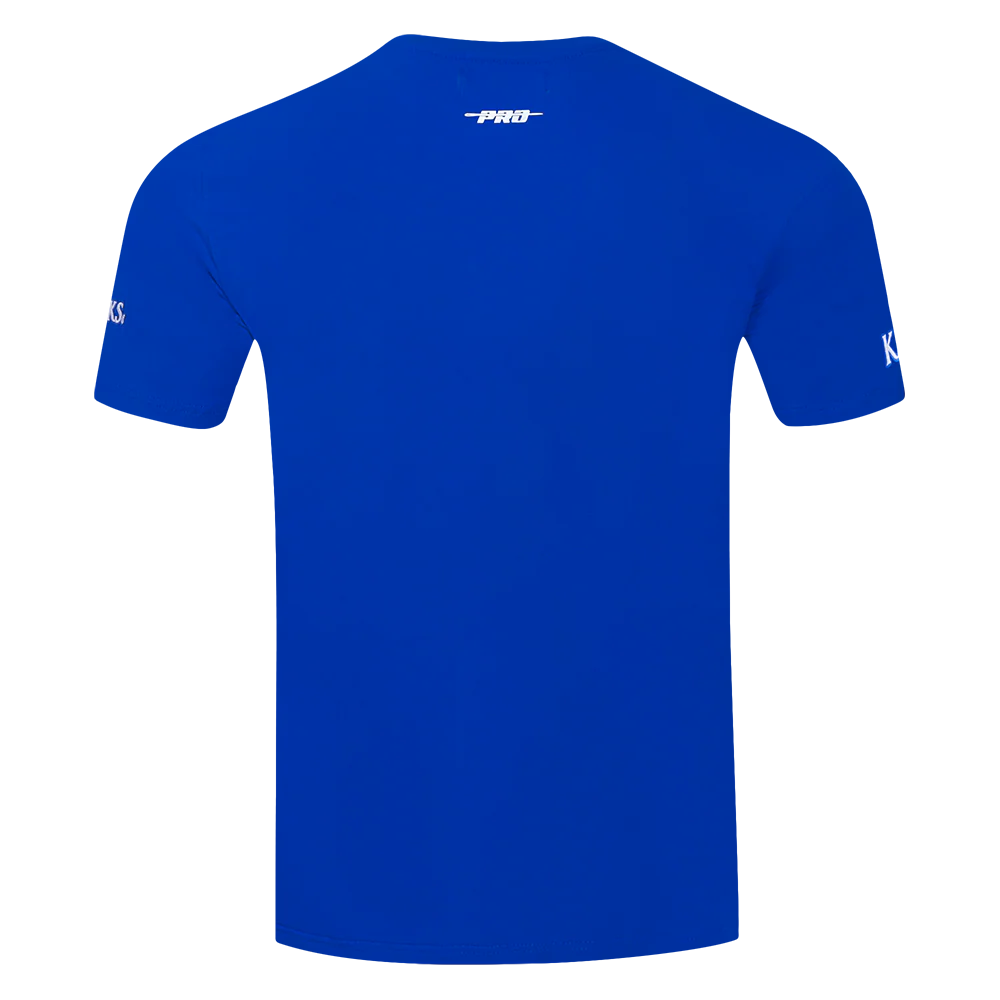 UNIVERSITY OF KANSAS CLASSIC STACKED LOGO SINGLE JERSEY TEE (ROYAL BLUE) - Image 3