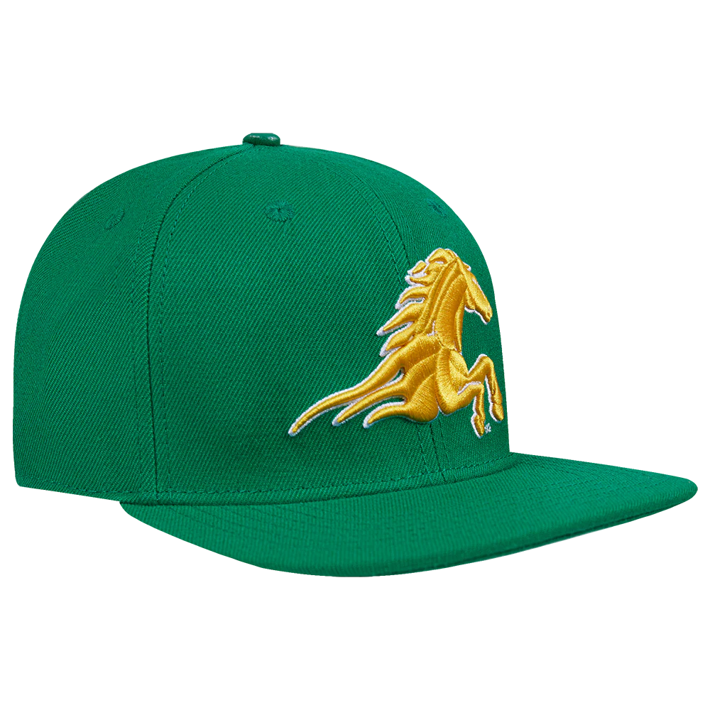 KENTUCKY STATE UNIVERSITY CLASSIC UNISEX PRIMARY LOGO WOOL SNAPBACK (KELLY GREEN) - Image 2