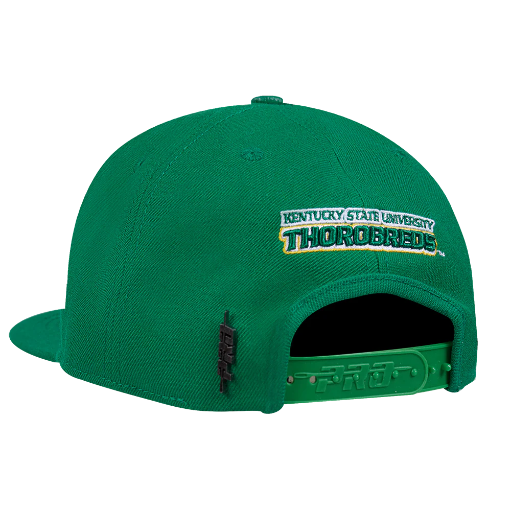 KENTUCKY STATE UNIVERSITY CLASSIC UNISEX PRIMARY LOGO WOOL SNAPBACK (KELLY GREEN) - Image 4