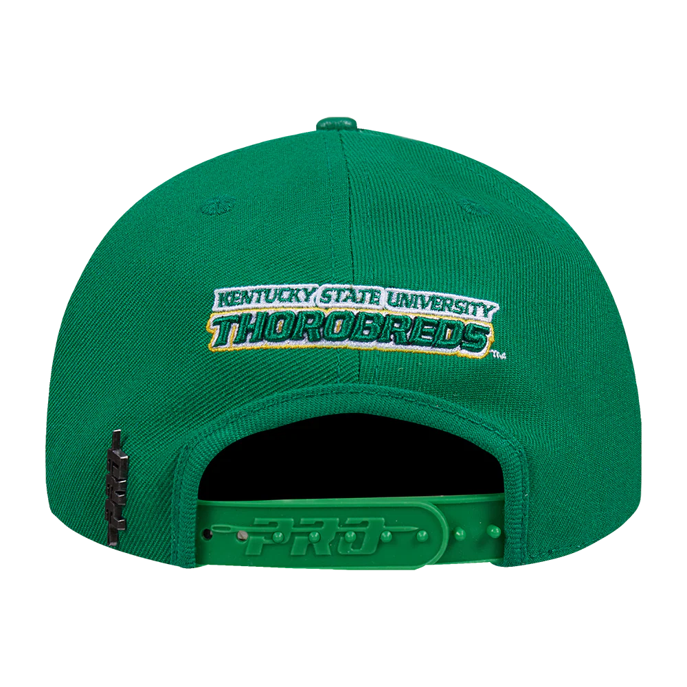 KENTUCKY STATE UNIVERSITY CLASSIC UNISEX PRIMARY LOGO WOOL SNAPBACK (KELLY GREEN) - Image 5