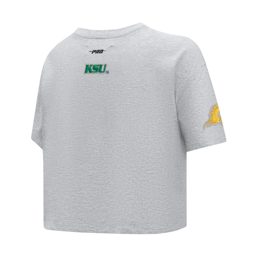 KENTUCKY STATE UNIVERSITY CLASSIC SINGLE JERSEY BOXY TEE (HEATHER GREY) - Image 4