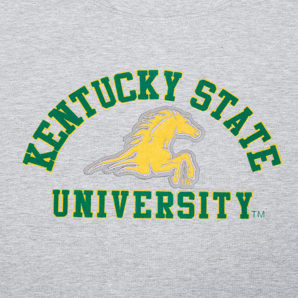 KENTUCKY STATE UNIVERSITY CLASSIC SINGLE JERSEY BOXY TEE (HEATHER GREY) - Image 5