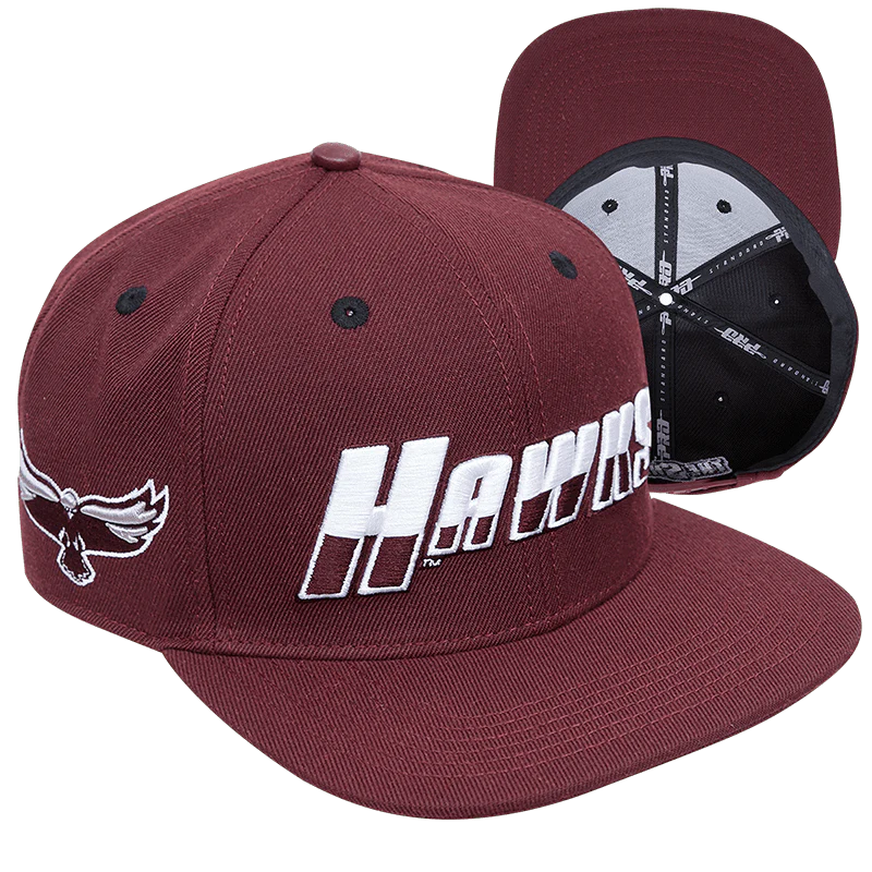 MARYLAND EASTERN SHORE CLASSIC UNISEX STACKED LOGO WOOL SNAPBACK HA (WINE) - Image 6