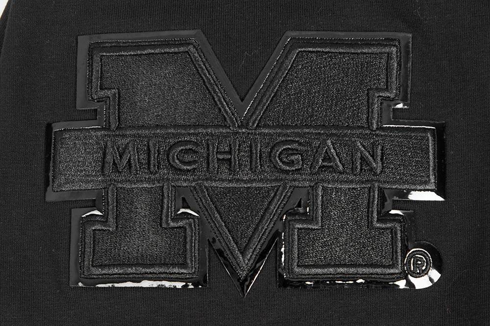 UNIVERSITY OF MICHIGAN TRIPLE BLACK MEN'S SJ TEE (BLACK) - Image 10