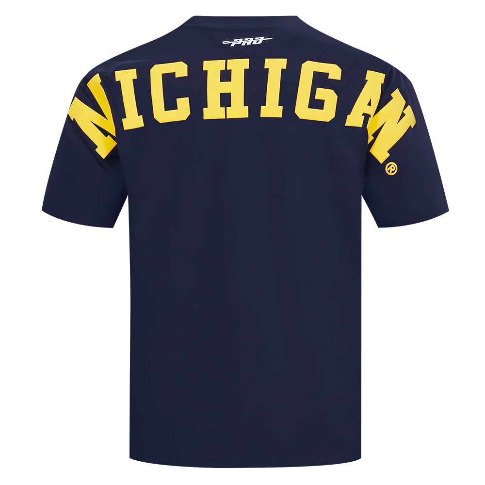 UNIVERSITY OF MICHIGAN WINGSPAN MEN'S CJ DROP SHOULDER TEE (MIDNIGHT NAVY) - Image 3