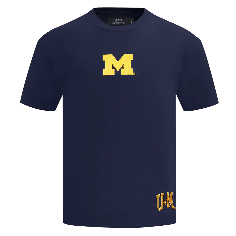 UNIVERSITY OF MICHIGAN WINGSPAN MEN'S CJ DROP SHOULDER TEE (MIDNIGHT NAVY) - Image 4