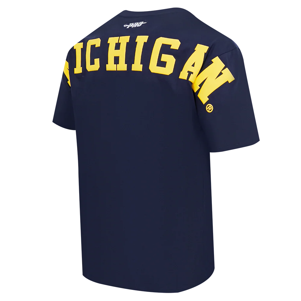 UNIVERSITY OF MICHIGAN WINGSPAN MEN'S CJ DROP SHOULDER TEE (MIDNIGHT NAVY) - Image 6