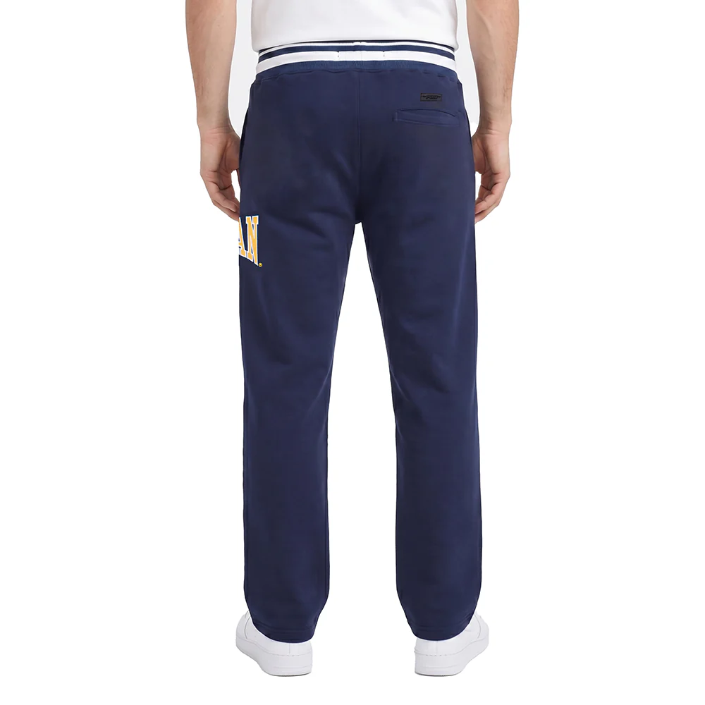 COLLEGE UNIVERSITY OF MICHIGAN CREST EMBLEM MEN'S RIB FLC SWEATPANT (MIDNIGHT NAVY) - Image 2