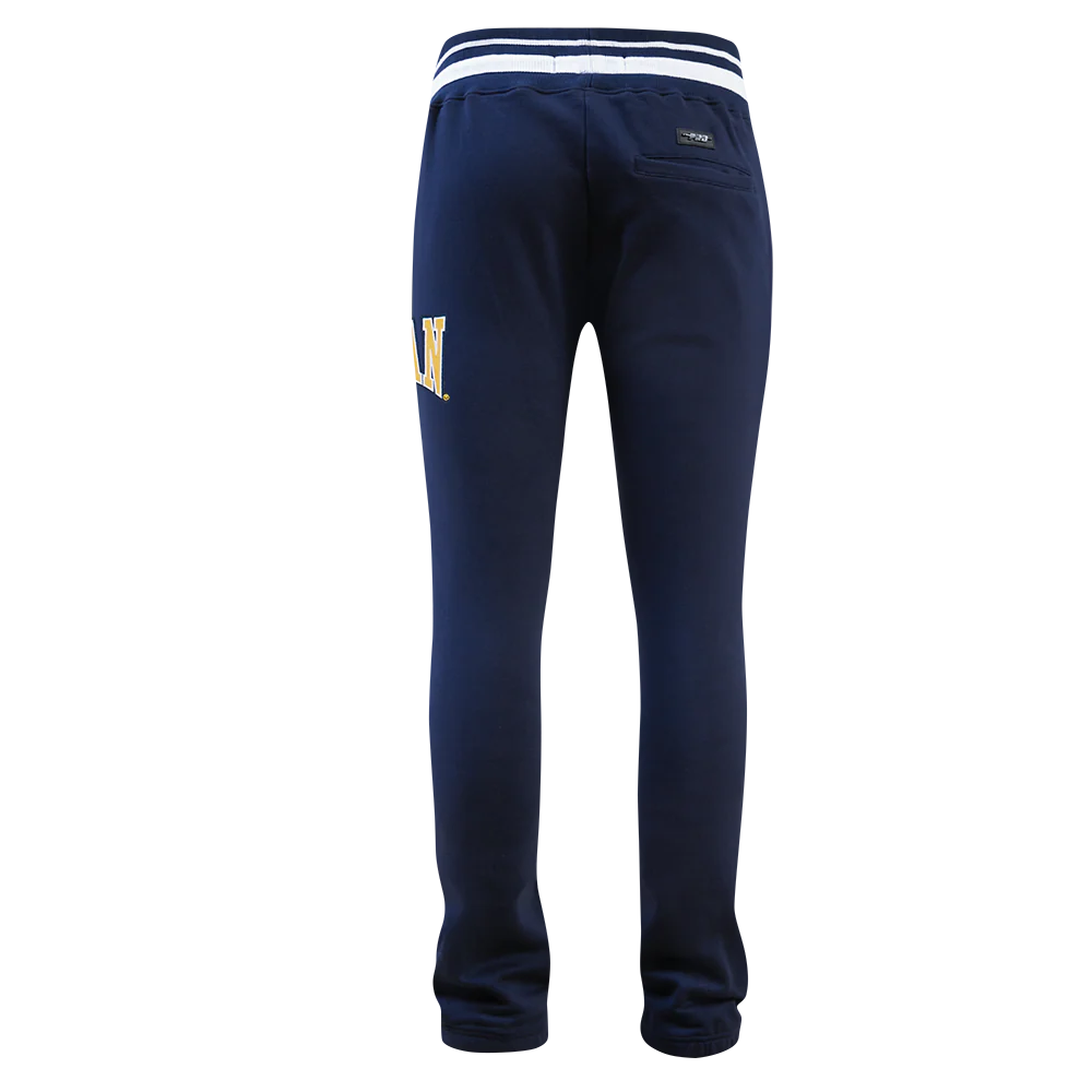 COLLEGE UNIVERSITY OF MICHIGAN CREST EMBLEM MEN'S RIB FLC SWEATPANT (MIDNIGHT NAVY) - Image 7