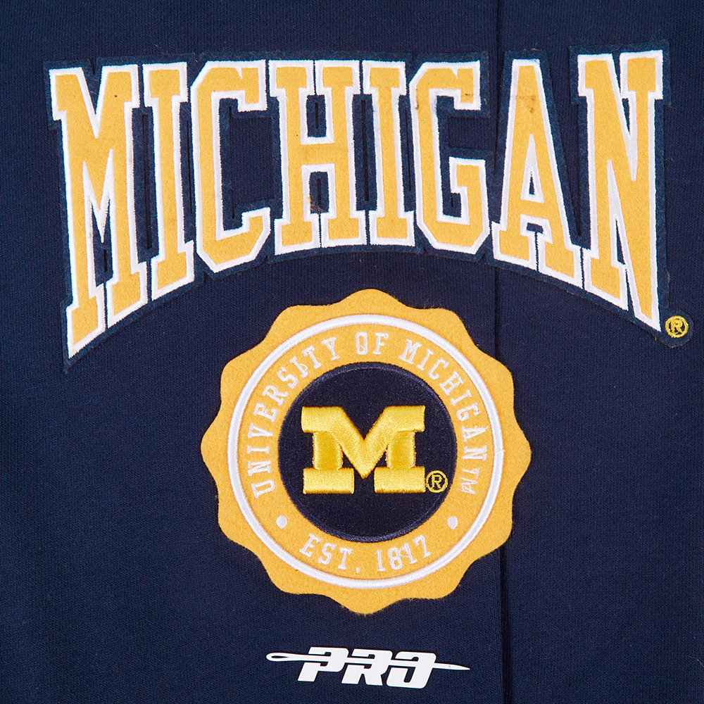 COLLEGE UNIVERSITY OF MICHIGAN CREST EMBLEM MEN'S RIB FLC SWEATPANT (MIDNIGHT NAVY) - Image 8