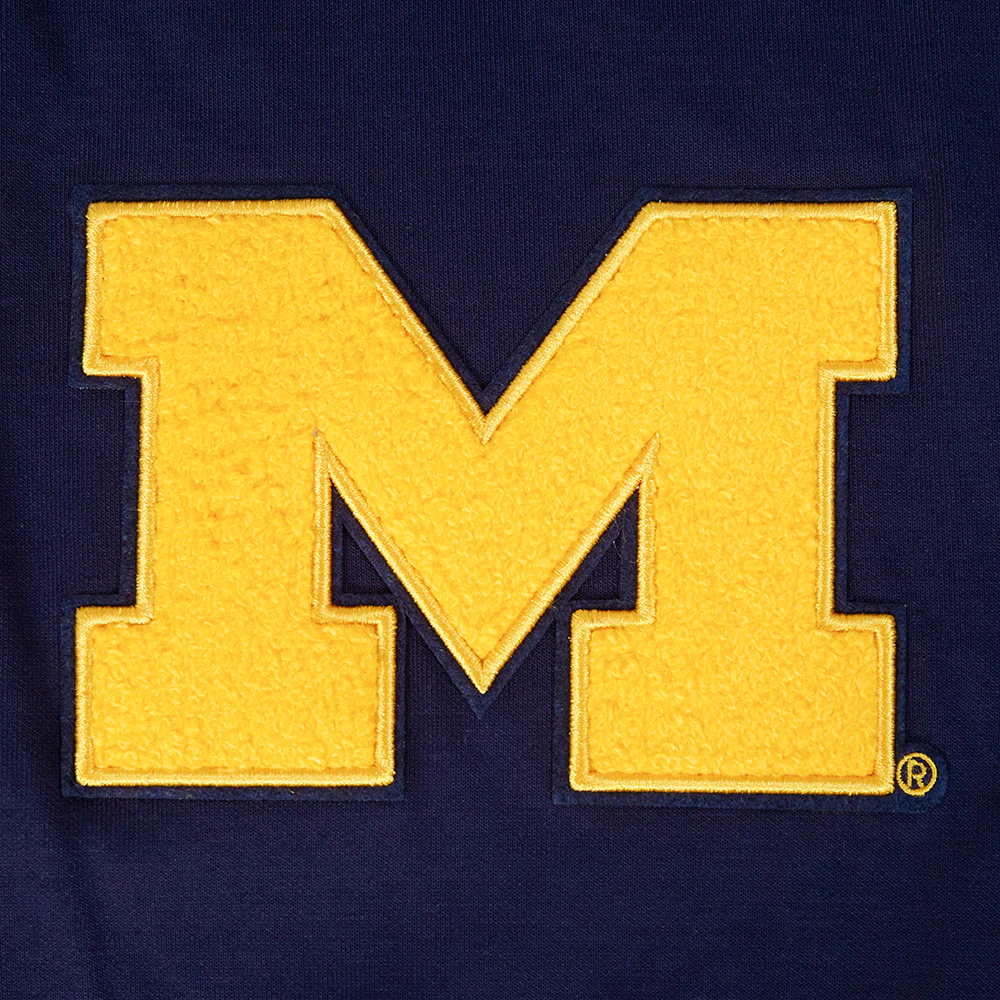 UNIVERSITY OF MICHIGAN CLASSIC MEN'S FULL ZIP PULLOVER HOODIE (MIDNIGHT NAVY) - Image 8