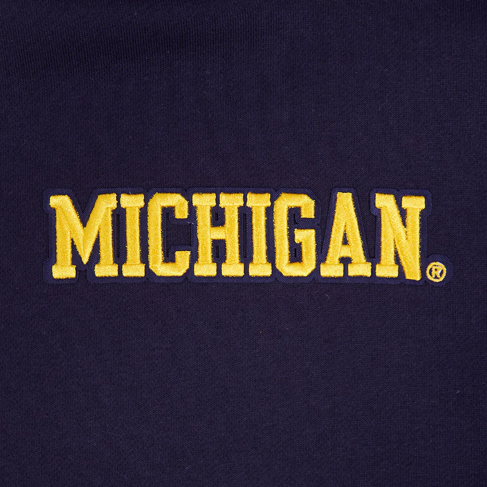 UNIVERSITY OF MICHIGAN WINGSPAN MEN'S DROP SHOULDER FLC PO HOODIE (MIDNIGHT NAVY) - Image 10