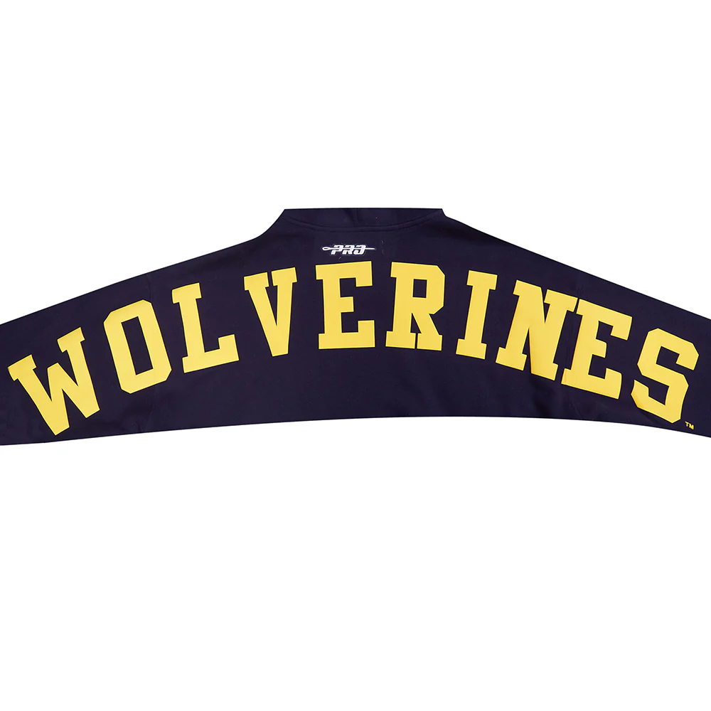 UNIVERSITY OF MICHIGAN WINGSPAN MEN'S DROP SHOULDER FLC PO HOODIE (MIDNIGHT NAVY) - Image 12