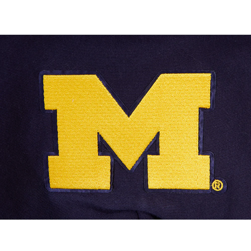 UNIVERSITY OF MICHIGAN WINGSPAN MEN'S DROP SHOULDER FLC PO HOODIE (MIDNIGHT NAVY) - Image 8