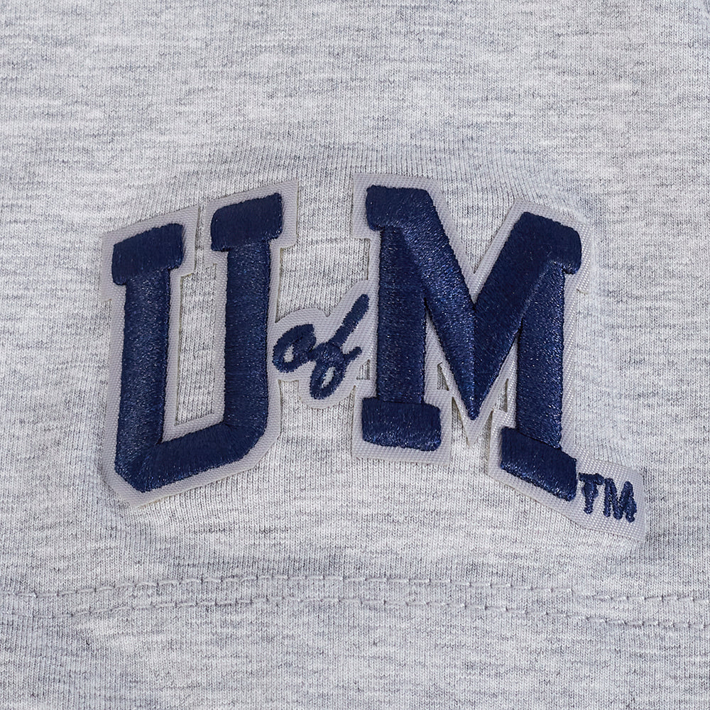 UNIVERSITY OF MICHIGAN CLASSIC WOMEN'S SINGLE JERSEY BOXY TEE (HEATHER GREY) - Image 6