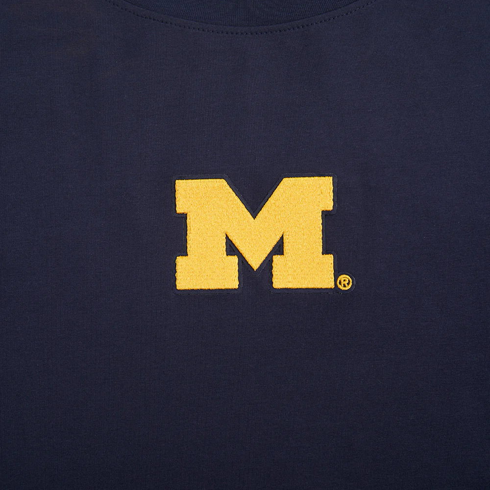 COLLEGE UNIVERSITY OF MICHIGAN WINGSPAN WOMEN'S SJ BOXY TEE (MIDNIGHT NAVY) - Image 8