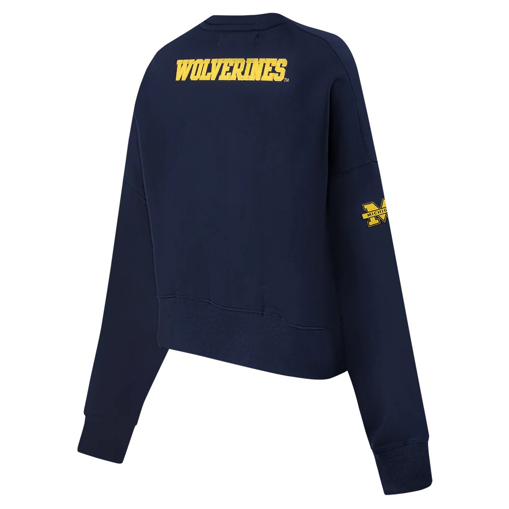 UNIVERSITY OF MICHIGAN CLASSIC FLEECE CREWNECK (MIDNIGHT NAVY) - Image 6