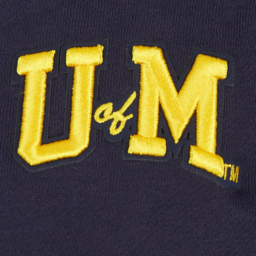 UNIVERSITY OF MICHIGAN CLASSIC WOMEN'S RIB FLEECE CREWNECK (MIDNIGHT NAVY) - Image 6