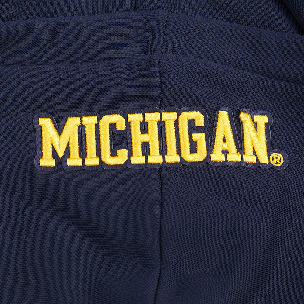 COLLEGE UNIVERSITY OF MICHIGAN WINGSPAN WOMEN'S CROPPED FLC PO HOODIE (MIDNIGHT NAVY) - Image 15