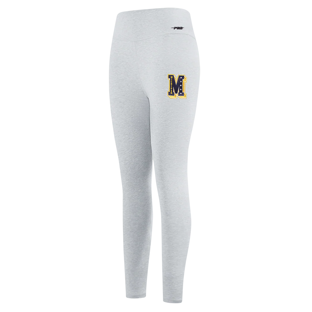 COLLEGE UNIVERSITY OF MICHIGAN CLASSIC JERSEY LEGGING (HEATHER GREY) - Image 4