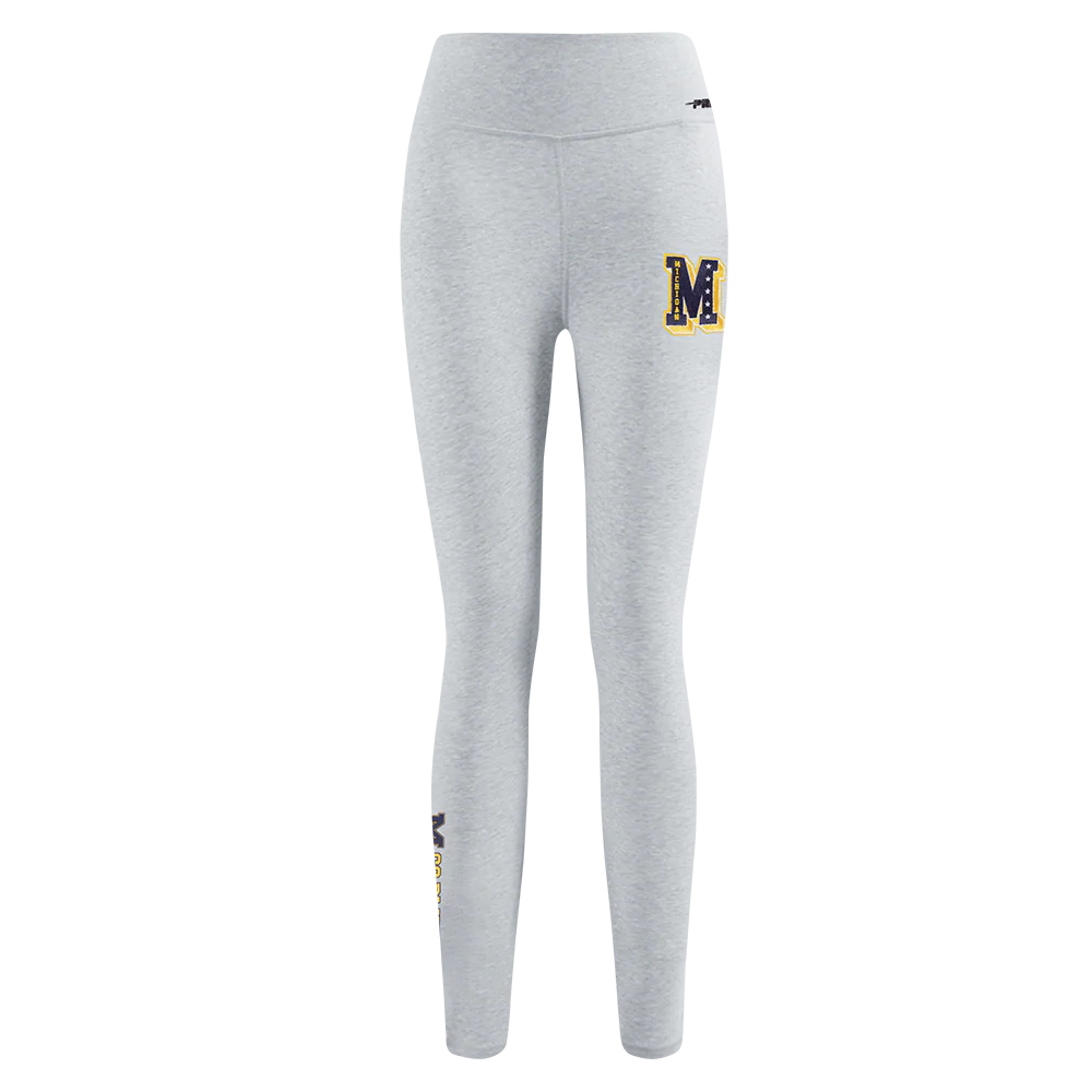 COLLEGE UNIVERSITY OF MICHIGAN CLASSIC JERSEY LEGGING (HEATHER GREY) - Image 5