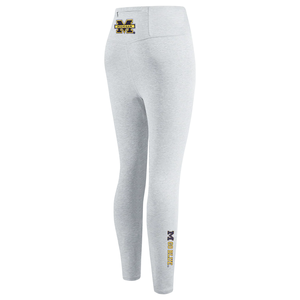 COLLEGE UNIVERSITY OF MICHIGAN CLASSIC JERSEY LEGGING (HEATHER GREY) - Image 6