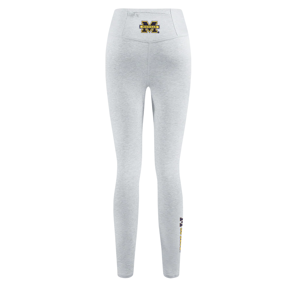 COLLEGE UNIVERSITY OF MICHIGAN CLASSIC JERSEY LEGGING (HEATHER GREY) - Image 7