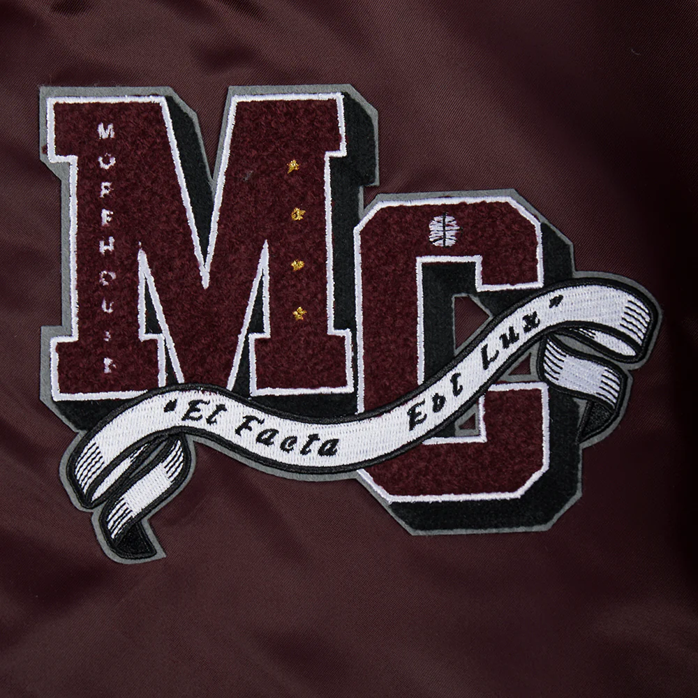 MOREHOUSE COLLEGE HBCU X NBA ALL STAR 2025 MEN'S SUBLIMATED SATIN JACKET (WINE) - Image 5