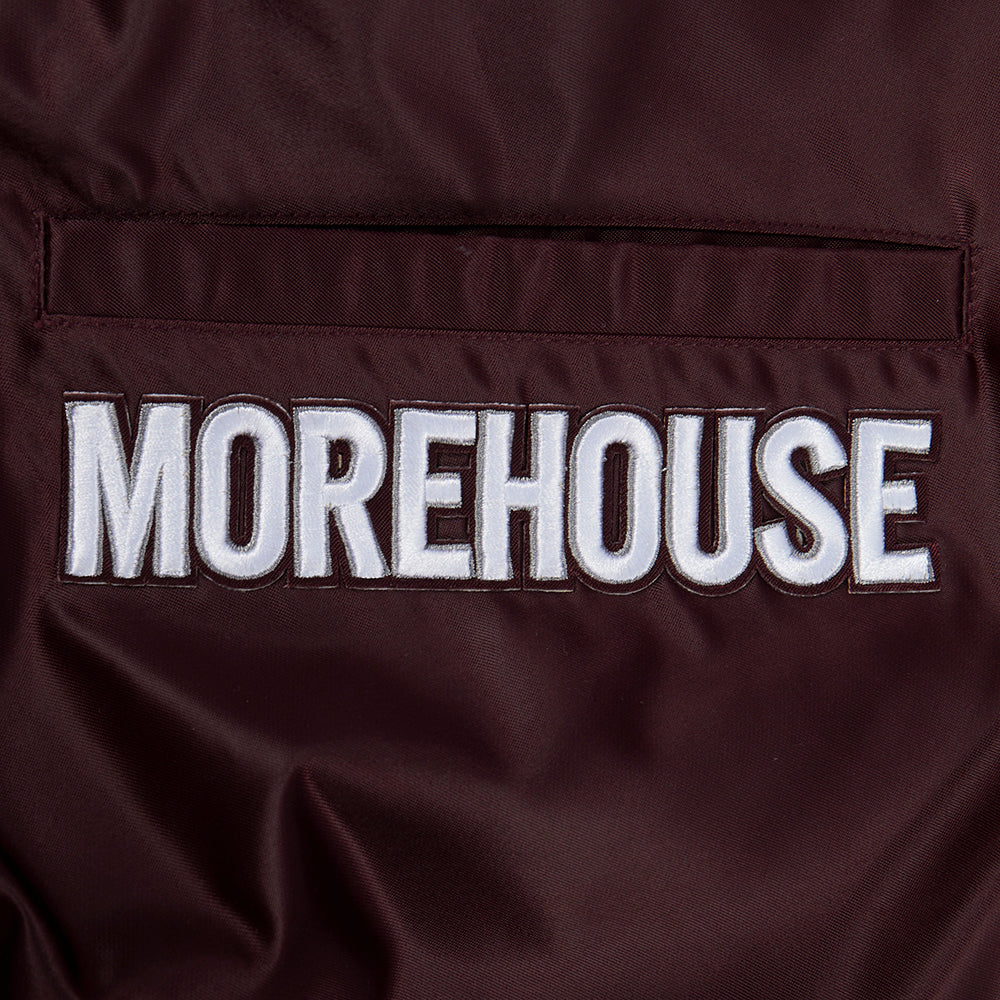 MOREHOUSE COLLEGE HBCU X NBA ALL STAR 2025 MEN'S SUBLIMATED SATIN JACKET (WINE) - Image 7