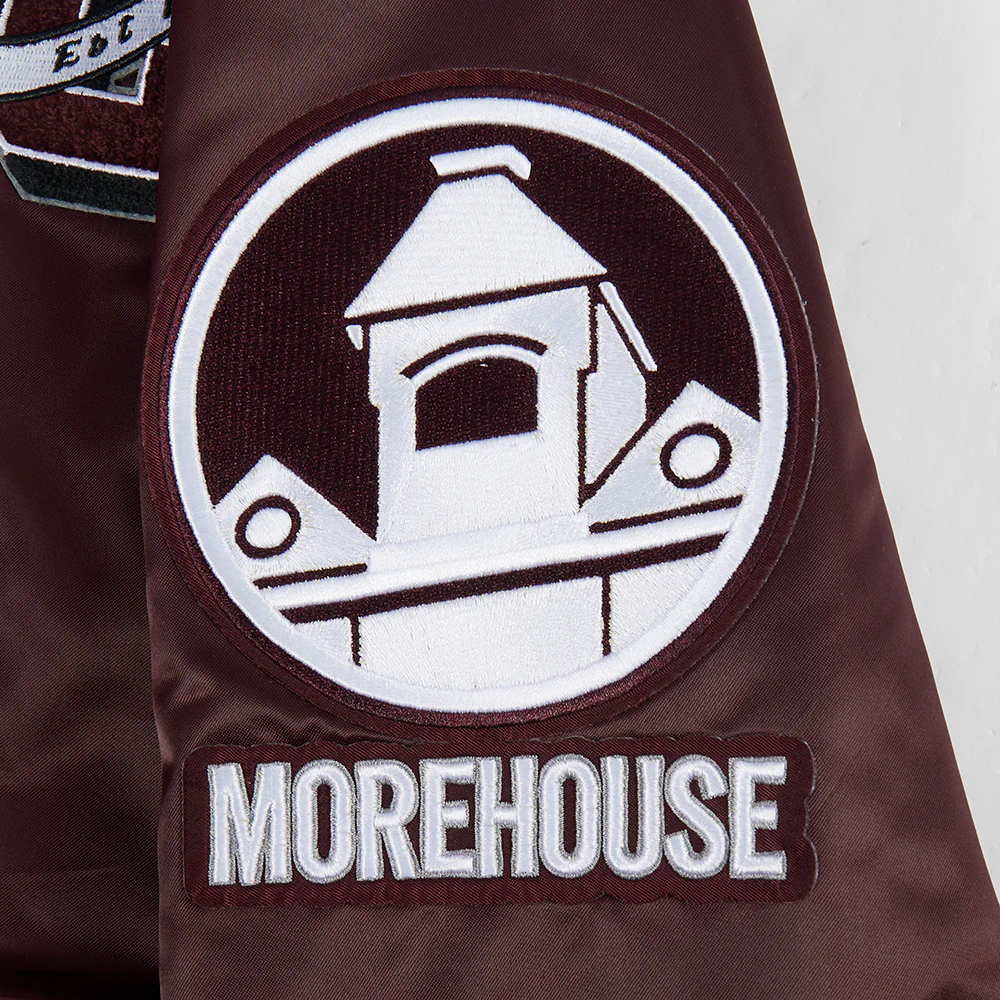 MOREHOUSE COLLEGE HBCU X NBA ALL STAR 2025 MEN'S SUBLIMATED SATIN JACKET (WINE) - Image 9