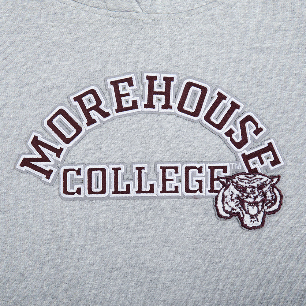 COLLEGE MOREHOUSE COLLEGE CLASSIC WOMEN'S FLC PO HOODIE (HEATHER GREY) - Image 10