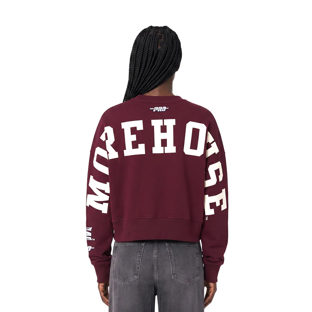 COLLEGE MOREHOUSE COLLEGE WINGSPAN WOMEN'S FLC CREWNECK (WINE)