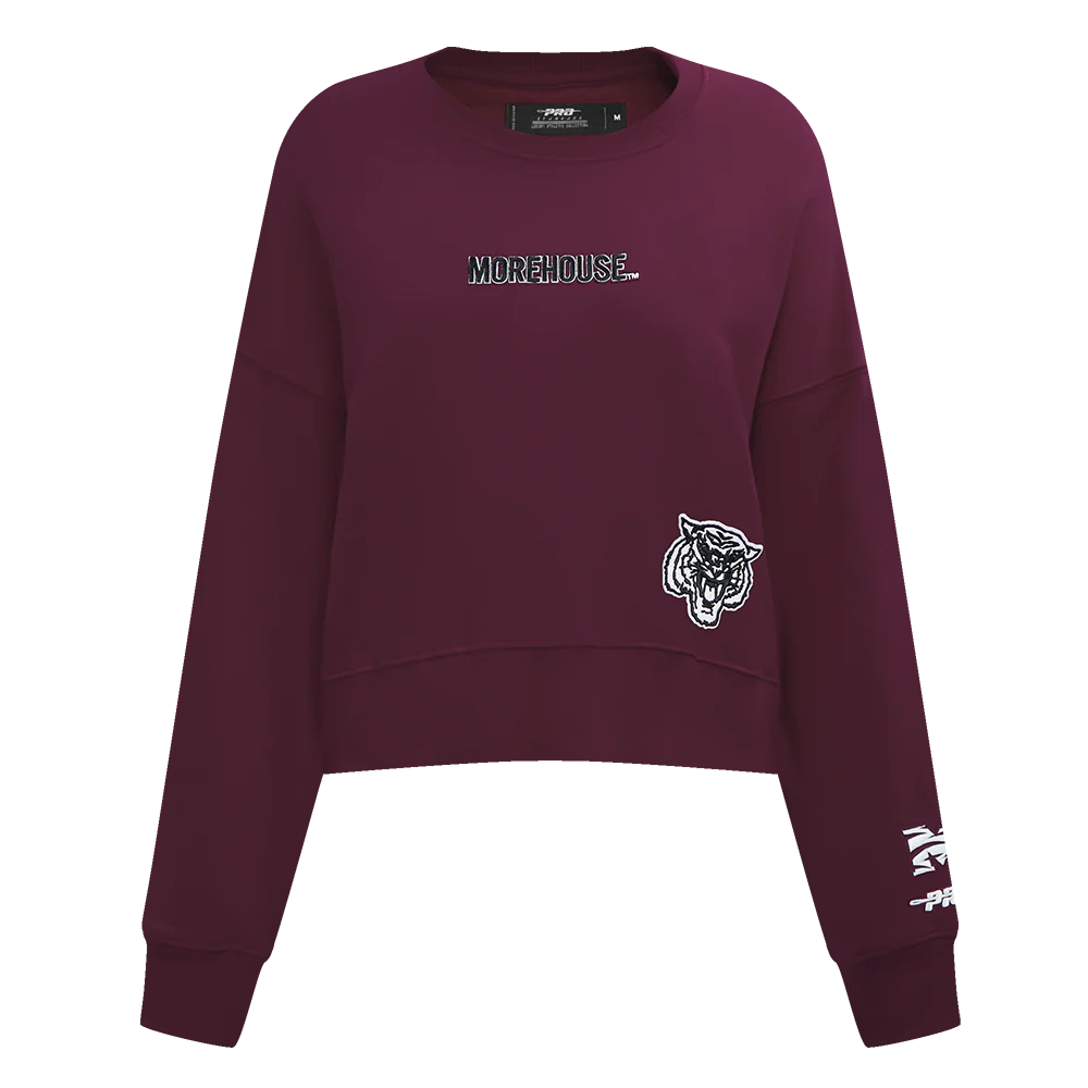 COLLEGE MOREHOUSE COLLEGE WINGSPAN WOMEN'S FLC CREWNECK (WINE) - Image 3