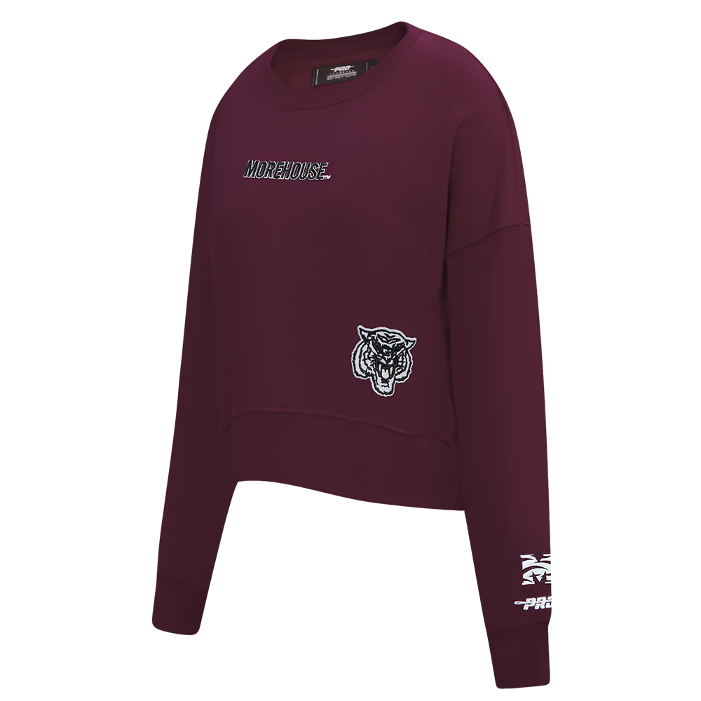 COLLEGE MOREHOUSE COLLEGE WINGSPAN WOMEN'S FLC CREWNECK (WINE) - Image 4