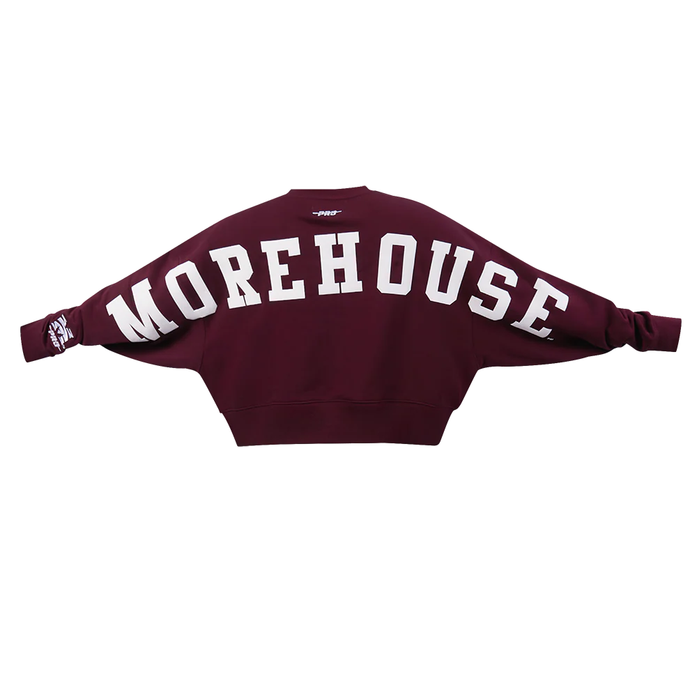 COLLEGE MOREHOUSE COLLEGE WINGSPAN WOMEN'S FLC CREWNECK (WINE) - Image 7