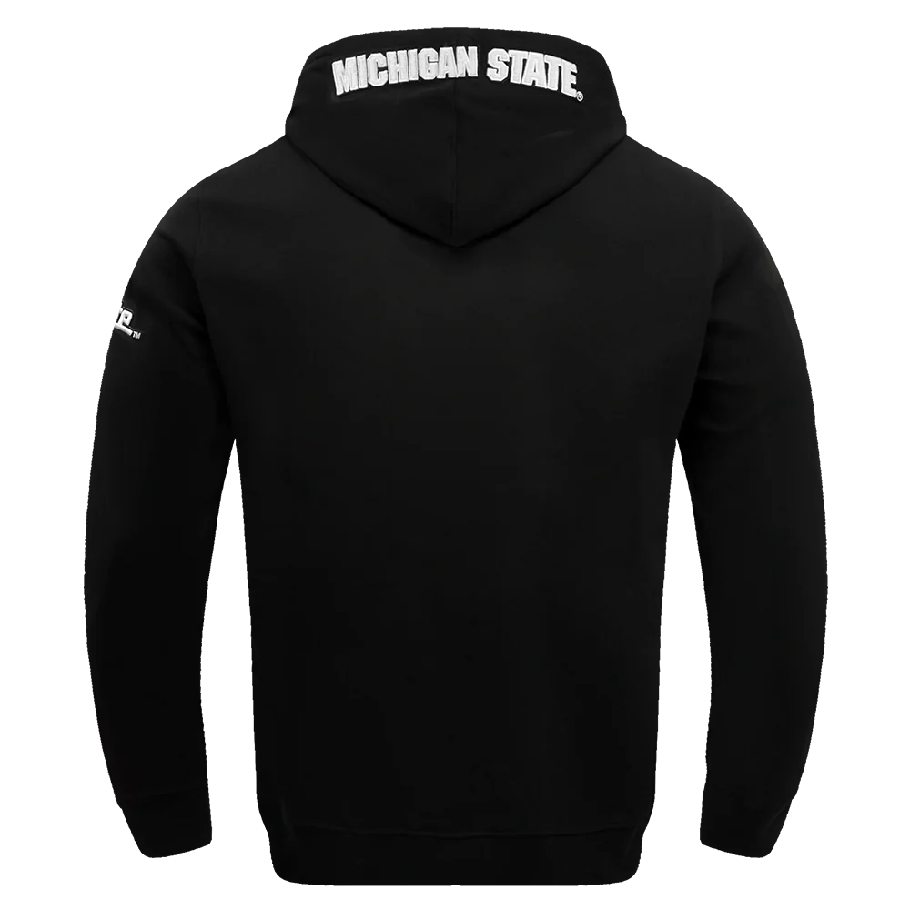 MICHIGAN STATE UNIVERSITY CLASSIC MEN'S PULLOVER HOODIE (BLACK) - Image 5
