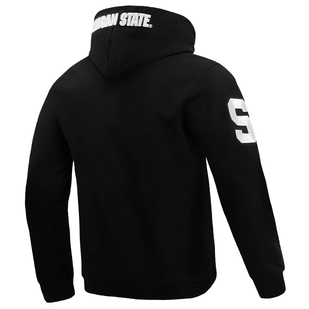 MICHIGAN STATE UNIVERSITY CLASSIC MEN'S PULLOVER HOODIE (BLACK) - Image 6
