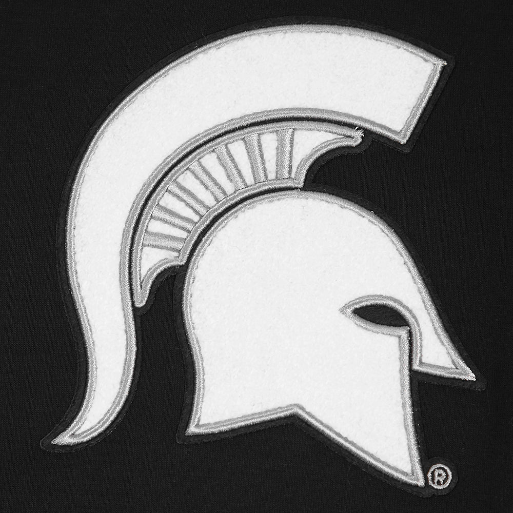 MICHIGAN STATE UNIVERSITY CLASSIC MEN'S PULLOVER HOODIE (BLACK) - Image 7
