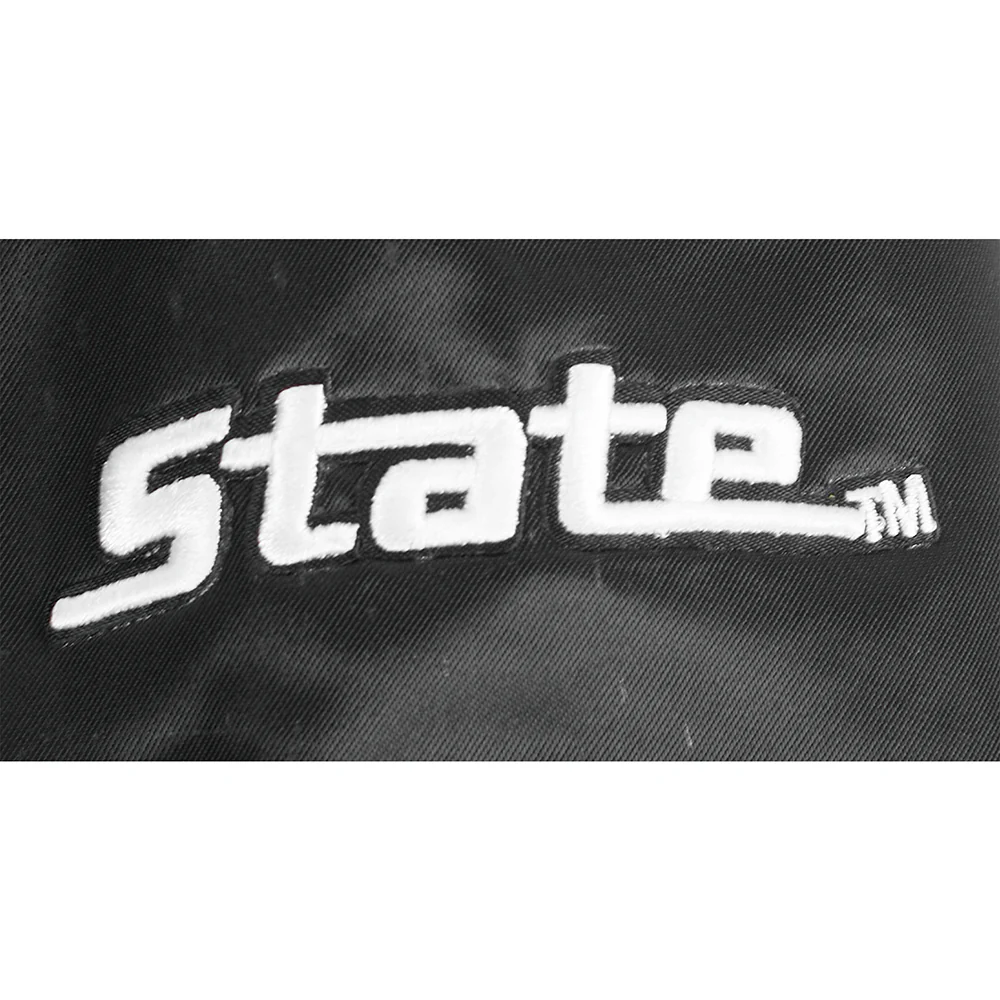 COLLEGE MICHIGAN STATE UNIVERSITY CLASSIC WOMEN'S RIB SATIN JACKET (BLACK) - Image 6