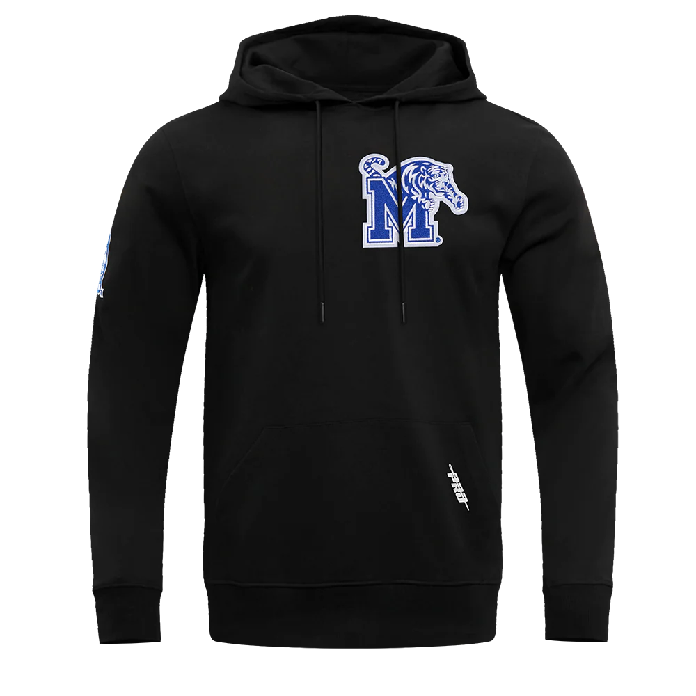 UNIVERSITY OF MEMPHIS CLASSIC MEN'S PULLOVER HOODIE (BLACK) - Image 3