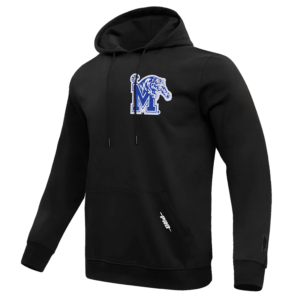 UNIVERSITY OF MEMPHIS CLASSIC MEN'S PULLOVER HOODIE (BLACK) - Image 4