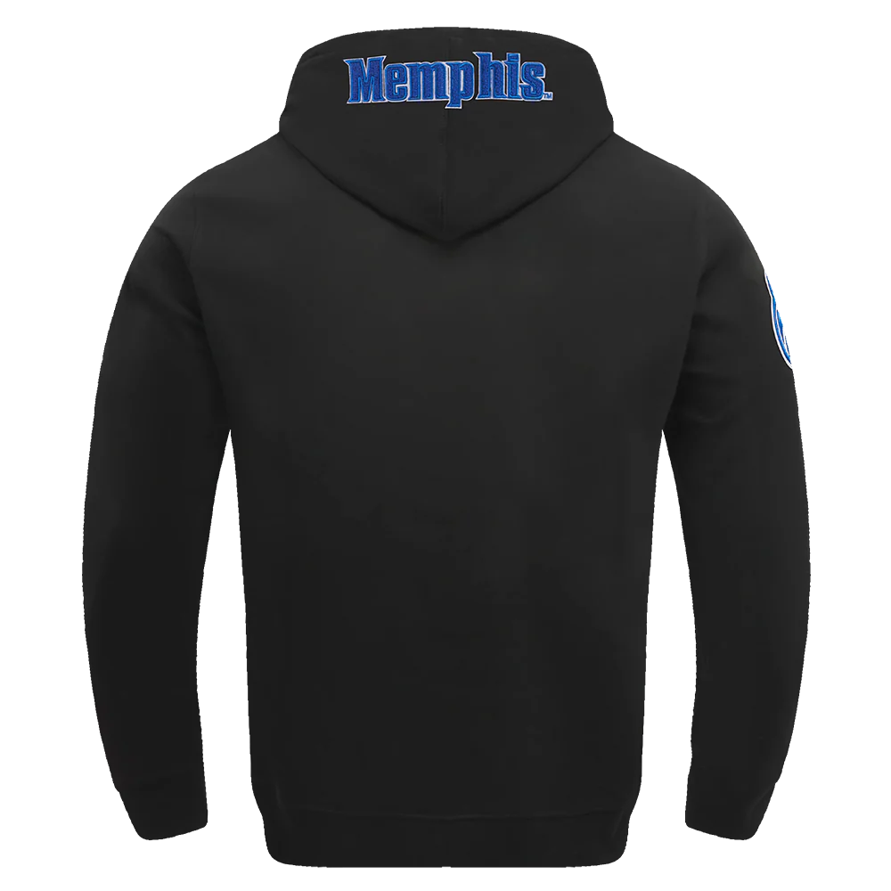 UNIVERSITY OF MEMPHIS CLASSIC MEN'S PULLOVER HOODIE (BLACK) - Image 5
